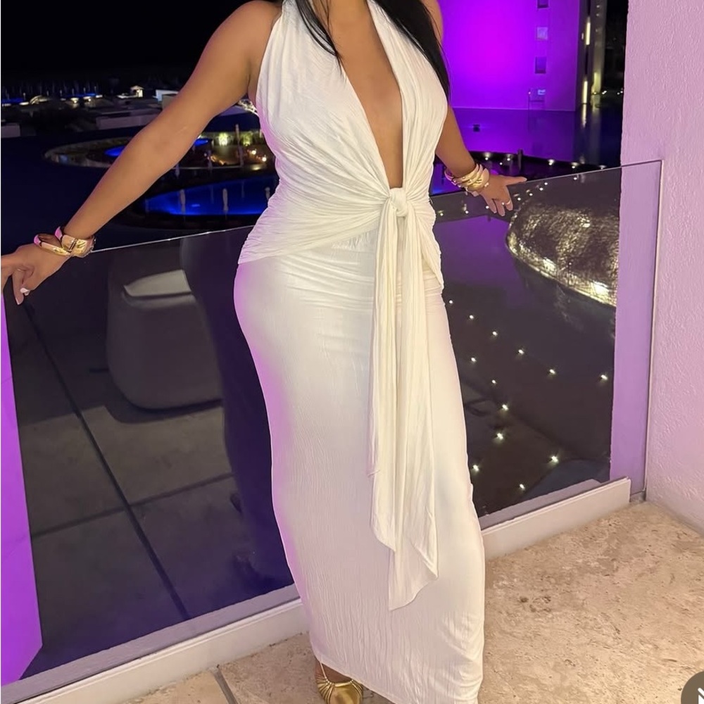 JLUXLABEL White Backless Maxi Dress